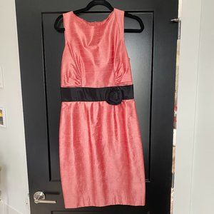 Pink Silk Kay Unger Size 10 Sheath Cocktail Dress